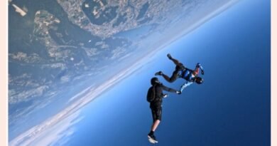 Céu de outono: o melhor para saltar de paraquedas